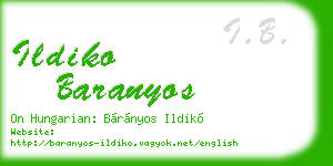 ildiko baranyos business card